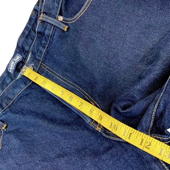 Lands' End New Square Rigger Traditional Fit Denim Dark Blue Jeans 42X26 Classic - Picture 13 of 16